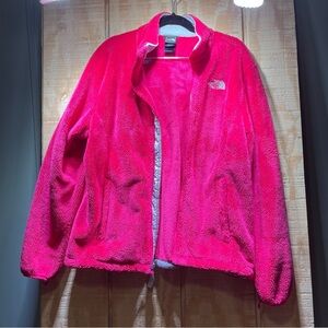 The North Face Women's Plush Fleece Jacket in Hot Pink